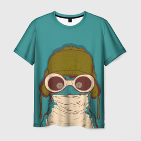 Мужская футболка 3D с принтом Крейзи лягуха в шапке , 100% полиэфир | прямой крой, круглый вырез горловины, длина до линии бедер | frog | жаба | животное | крейзи | лягуха | лягушка