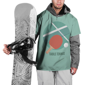 Накидка на куртку 3D с принтом TABLE TENNIS (Теннис) в Новосибирске, 100% полиэстер |  | ping pong | sport | tennis | настольный теннис | пинг понг | ракетка | спорт | теннис
