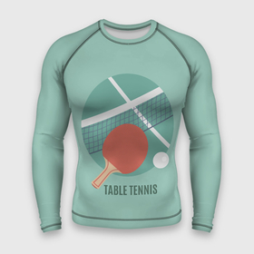 Мужской рашгард 3D с принтом TABLE TENNIS (Теннис) в Тюмени,  |  | ping pong | sport | tennis | настольный теннис | пинг понг | ракетка | спорт | теннис