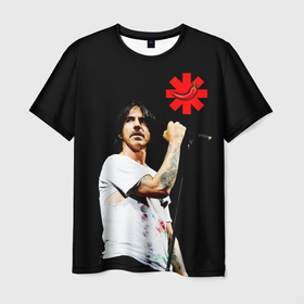 Мужская футболка 3D с принтом Red Hot Chili Peppers   RHCP в Кировске, 100% полиэфир | прямой крой, круглый вырез горловины, длина до линии бедер | red hot chili peppers | rhcp | rock music | горячий чилийский перец | красный горячий чили перец | ред хот чили пеперс | рок группы