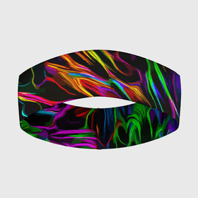 Повязка на голову 3D с принтом Neon pattern  Vanguard ,  |  | abstraction | fashion | neon | pattern | texture | абстракция | мода | неон | текстура | узор