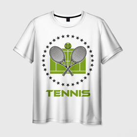 Мужская футболка 3D с принтом TENNIS (Теннис) в Курске, 100% полиэфир | прямой крой, круглый вырез горловины, длина до линии бедер | atp | itf | tennis | wta | игра | кубок дэвиса | кубок кремля | кубок уайтмен | кубок федерации | кубок хопмана | ракетка | соревнования | спорт | теннис | теннисный клуб | теннисный мяч