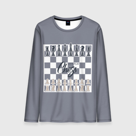 Мужской лонгслив 3D с принтом Lets play chess в Кировске, 100% полиэстер | длинные рукава, круглый вырез горловины, полуприлегающий силуэт | Тематика изображения на принте: 64 клетки | chess | ана | владимир крамник | гари каспаров | гроссмейстер | игра | король | ладья | математика | михаил ботвинник | мозг | мысль | пешка | разум | ферзь | чёрно белые | шах и мат | шахматист