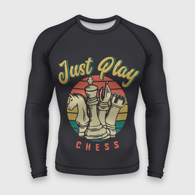 Мужской рашгард 3D с принтом Just Play (Шахматы) в Тюмени,  |  | 64 клетки | chess | владимир крамник | гари каспаров | гроссмейстер | игра | король | ладья | математика | михаил ботвинник | мозг | мысль | пешка | разум | ферзь | чёрно белые | шах и мат | шахматист