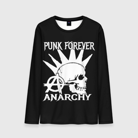 Мужской лонгслив 3D с принтом PUNK FOREVER ANARCHY в Екатеринбурге, 100% полиэстер | длинные рукава, круглый вырез горловины, полуприлегающий силуэт | Тематика изображения на принте: anarchy | hard rock | metal | music | punk rock | punks not dead | rock music | rocker | rocknroll | анархия | гаражный рок | гитара | гранж | ирокез | металл | музыка | панк рок | рок музыка | рок н ролл | рокер | трэш метал | тяжелый рок