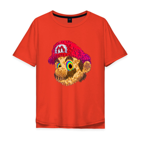 Мужская футболка хлопок Oversize с принтом Super Mario   Sketch   Nintendo , 100% хлопок | свободный крой, круглый ворот, “спинка” длиннее передней части | hero | nintendo | sketch | super mario | video game | видеоигра | герой | нинтендо | персонаж | супер марио | эскиз