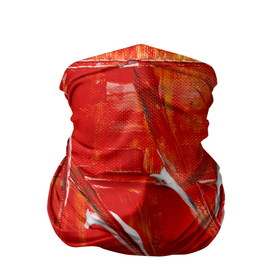 Бандана-труба 3D с принтом Красный и пестрый в Новосибирске, 100% полиэстер, ткань с особыми свойствами — Activecool | плотность 150‒180 г/м2; хорошо тянется, но сохраняет форму | веселый | веселье | детям | икс | красный | крест | линия | настроение | пестрый | петрушка | полоса | полосы | радостный | ребенок | скоморох | стена | стройка | яркий