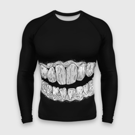 Мужской рашгард 3D с принтом Зубы Каонаси в Екатеринбурге,  |  | зубы | каонаси | пломбы | рот | челюсть