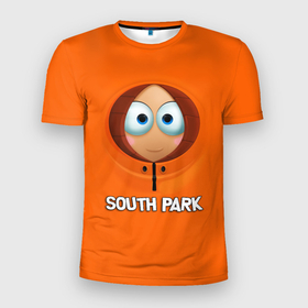 Мужская футболка 3D Slim с принтом Южный парк   Кенни МакКормик , 100% полиэстер с улучшенными характеристиками | приталенный силуэт, круглая горловина, широкие плечи, сужается к линии бедра | kenny | south park | кенни | мультфильм | саус парк | сауспарк | сериал | южный парк