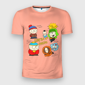 Мужская футболка 3D Slim с принтом Южный парк персонажи South Park в Курске, 100% полиэстер с улучшенными характеристиками | приталенный силуэт, круглая горловина, широкие плечи, сужается к линии бедра | eric | kenny | kyle | south park | stanley | кайл | кенни | мультфильм | саус парк | сауспарк | сериал | стэн | эрик | южный парк