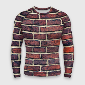 Мужской рашгард 3D с принтом Brick Wall в Тюмени,  |  | pink floyd | кирпичи | паттерн | пинк флойд | стена | узор