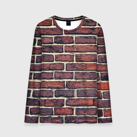 Мужской лонгслив 3D с принтом Brick Wall в Белгороде, 100% полиэстер | длинные рукава, круглый вырез горловины, полуприлегающий силуэт | pink floyd | кирпичи | паттерн | пинк флойд | стена | узор