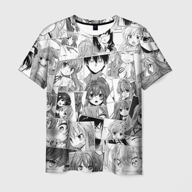 Мужская футболка 3D с принтом Toradora pattern , 100% полиэфир | прямой крой, круглый вырез горловины, длина до линии бедер | anime | ryuuji takasu | taiga aisaka | toradora | аниме | анимэ | рюдзи такасу | тайга айсака | торадора