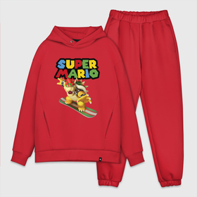 Мужской костюм хлопок OVERSIZE с принтом Bowser   Super Mario   Nintendo в Тюмени,  |  | bowser | claws | fangs | hero | jaw | super mario | video game | боузер | видеоигра | герой | клыки | когти | пасть | супер марио