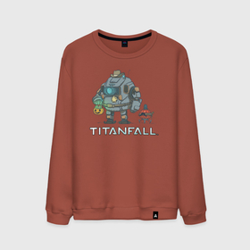 Мужской свитшот хлопок с принтом Титанфол арт Helloween (TITANFALL) , 100% хлопок |  | Тематика изображения на принте: fall | titan | titanfall | робот | титан | титанфол