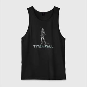 Мужская майка хлопок с принтом TITANFALL PENCIL ART (титанфолл) , 100% хлопок |  | fall | titan | titanfall | робот | титан | титанфол
