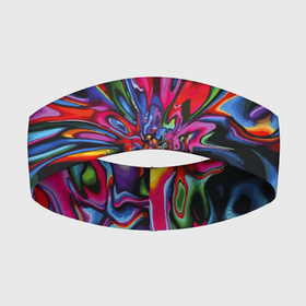 Повязка на голову 3D с принтом Color pattern  Impressionism в Тюмени,  |  | color | imressionism | pattern | vanguard | авангард | импрессионизм | узор | цвет