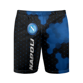 Мужские шорты спортивные с принтом НАПОЛИ | Napoli   Графика ,  |  | club | footbal | logo | napoli | ssc | знак | клуб | логотип | логотипы | наполи | символ | символы | соты | форма | футбол | футбольная | футбольный