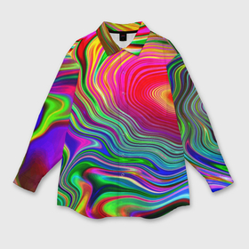 Женская рубашка oversize 3D с принтом Expressive pattern   neon в Кировске,  |  | color | expressive | fashion | neon | pattern | vanguard | авангард | мода | неон | узор | цвет | экспрессия