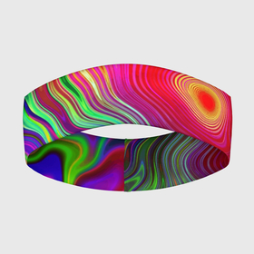 Повязка на голову 3D с принтом Expressive pattern  Neon ,  |  | color | expressive | fashion | neon | pattern | vanguard | авангард | мода | неон | узор | цвет | экспрессия