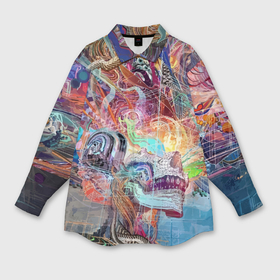 Мужская рубашка oversize 3D с принтом Cyber skull    vanguard pattern в Тюмени,  |  | cyber | fashion | hype | pattern | skull | vanguard | авангард | мода | узор | хайп | череп