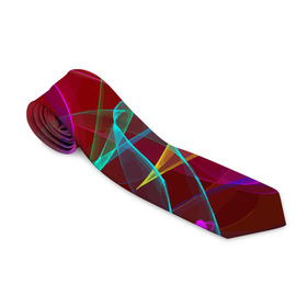 Галстук 3D с принтом Color neon pattern   Vanguard в Петрозаводске, 100% полиэстер | Длина 148 см; Плотность 150-180 г/м2 | abstraction | color | fashion | neon | pattern | vanguard | абстрацция | авангард | мода | неон | узор | цвет