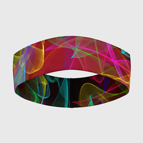 Повязка на голову 3D с принтом Color neon pattern  Vanguard ,  |  | abstraction | color | fashion | neon | pattern | vanguard | абстрацция | авангард | мода | неон | узор | цвет