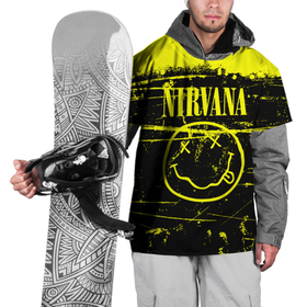 Накидка на куртку 3D с принтом NIRVANA (гранж) в Кировске, 100% полиэстер |  | nirvana | альтернативный рок | гранж | группа | курт кобейн | логотип нирвана | музыка | нирвана | песни | рок