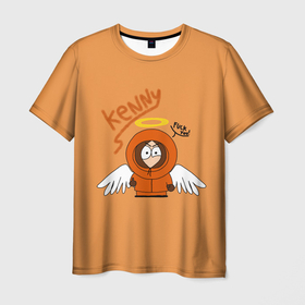 Мужская футболка 3D с принтом Южный парк   Кенни (Kenny) в Белгороде, 100% полиэфир | прямой крой, круглый вырез горловины, длина до линии бедер | kenny | south park | кенни | мультфильм | саус парк | сауспарк | сериал | южный парк