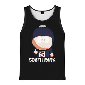 Мужская майка 3D с принтом South Park   мультфильм Южный парк в Тюмени, 100% полиэстер | круглая горловина, приталенный силуэт, длина до линии бедра. Пройма и горловина окантованы тонкой бейкой | south park | мультфильм | саус парк | сауспарк | сериал | южный парк