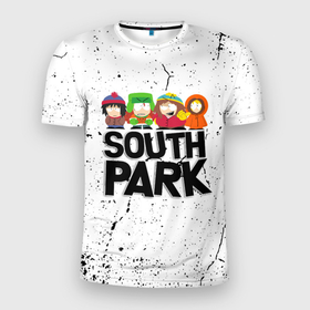 Мужская футболка 3D Slim с принтом Южный парк мультфильм   персонажи South Park в Курске, 100% полиэстер с улучшенными характеристиками | приталенный силуэт, круглая горловина, широкие плечи, сужается к линии бедра | eric | kenny | kyle | south park | stanley | кайл | кенни | мультфильм | саус парк | сауспарк | сериал | стэн | эрик | южный парк