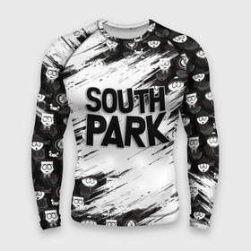 Мужской рашгард 3D с принтом Южный парк  персонажи и логотип South Park в Белгороде,  |  | eric | kenny | kyle | south park | stanley | кайл | кенни | мультфильм | саус парк | сауспарк | сериал | стэн | эрик | южный парк