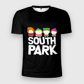 Мужская футболка 3D Slim с принтом Южный парк мультфильм   персонажи в Курске, 100% полиэстер с улучшенными характеристиками | приталенный силуэт, круглая горловина, широкие плечи, сужается к линии бедра | eric | kenny | kyle | south park | stanley | кайл | кенни | мультфильм | саус парк | сауспарк | сериал | стэн | эрик | южный парк