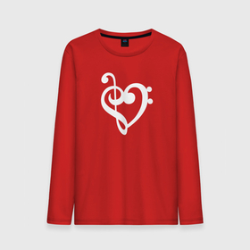 Мужской лонгслив хлопок с принтом Сердце Скрипичный и Басовый Ключи в Тюмени, 100% хлопок |  | любовь | музыка | музыкант | музыканты | нота | ноты | отношения | романтика | сердце | символ | символы