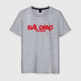 Мужская футболка хлопок с принтом Logo Evil Dead: The Game в Курске, 100% хлопок | прямой крой, круглый вырез горловины, длина до линии бедер, слегка спущенное плечо. | ash | evil dead | game | necronomicon | the evil dead | зловещие мертвецы | игра | мертвецы | некрономикон | хоррор | эш