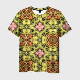 Мужская футболка 3D с принтом Калейдоскоп элементы  текстура в Тюмени, 100% полиэфир | прямой крой, круглый вырез горловины, длина до линии бедер | abstract | абстракция | геометрия | калейдоскоп | линии | паттерн | текстура | узор | узоры