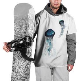 Накидка на куртку 3D с принтом Космические медузы в Курске, 100% полиэстер |  | Тематика изображения на принте: акварель | вселенная | животное | космос | медуза