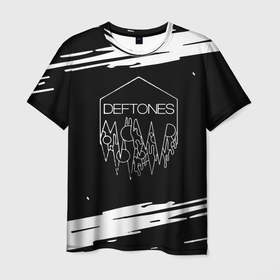 Мужская футболка 3D с принтом deftones. в Новосибирске, 100% полиэфир | прямой крой, круглый вырез горловины, длина до линии бедер | deftones | hard rock | hip hop | lyrics | metal | music | pop | rock | warner records | рок