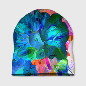 Шапка 3D с принтом Красочный цветочный паттерн , 100% полиэстер | универсальный размер, печать по всей поверхности изделия | fashion | flowers | pattern | petal | лепесток | мода | паттерн | цветы