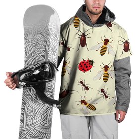 Накидка на куртку 3D с принтом НАСЕКОМЫЕ БОЖЬИ КОРОВКИ ЖУКИ МУРАВЬИ ПЧЕЛЫ в Петрозаводске, 100% полиэстер |  | ant bee | beetle | insect | ladybug | божья коровка | жук | муравей пчела | насекомое