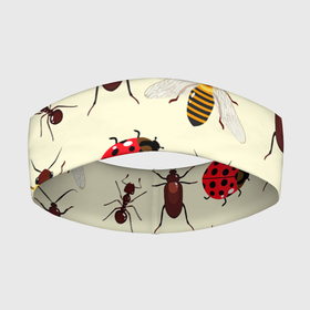 Повязка на голову 3D с принтом НАСЕКОМЫЕ БОЖЬИ КОРОВКИ ЖУКИ МУРАВЬИ ПЧЕЛЫ в Новосибирске,  |  | ant bee | beetle | insect | ladybug | божья коровка | жук | муравей пчела | насекомое