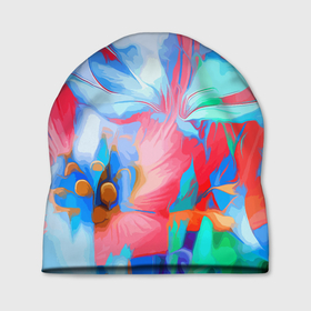 Шапка 3D с принтом Fashion floral pattern в Кировске, 100% полиэстер | универсальный размер, печать по всей поверхности изделия | color | fashion | flowers | pattern | мода | узор | цвет | цветы