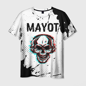 Мужская футболка 3D с принтом Mayot + ЧЕРЕП + Краска , 100% полиэфир | прямой крой, круглый вырез горловины, длина до линии бедер | mayot | mayot melon | melon | music | paint | rap | брызги | краска | маёт | мелон | моёт | музыка | рэп | рэпер | рэперы | рэпперы | хип | хип хоп | хоп | череп