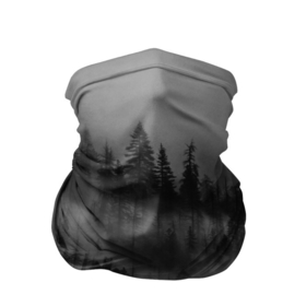 Бандана-труба 3D с принтом Туманный лес   природа в Кировске, 100% полиэстер, ткань с особыми свойствами — Activecool | плотность 150‒180 г/м2; хорошо тянется, но сохраняет форму | Тематика изображения на принте: forest | деревья | дым | лес | мрачный лес | природа | туман | туманный лес