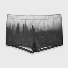 Мужские купальные плавки 3D с принтом Туманный лес   туман в Кировске, Полиэстер 85%, Спандекс 15% |  | Тематика изображения на принте: forest | деревья | дым | лес | мрачный лес | природа | туман | туманный лес
