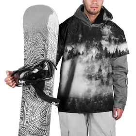 Накидка на куртку 3D с принтом Мрачный лес   туман в Кировске, 100% полиэстер |  | Тематика изображения на принте: forest | деревья | дым | лес | мрачный лес | природа | туман | туманный лес
