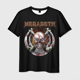 Мужская футболка 3D с принтом MEGADETH (Боевой Череп) , 100% полиэфир | прямой крой, круглый вырез горловины, длина до линии бедер | anarchy | heavy metal | megadeth | music | punks not dead | rock music | rocker | slayer | thrash metal | анархия | гаражный рок | гитара | гранж | мегадет | металл | панк рок | рок музыка | рок н ролл | рокер | трэш метал | тяжелый рок | хард рок