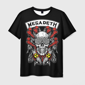 Мужская футболка 3D с принтом MEGADETH (Ядерный Череп) в Новосибирске, 100% полиэфир | прямой крой, круглый вырез горловины, длина до линии бедер | anarchy | heavy metal | megadeth | music | punks not dead | rock music | rocker | slayer | thrash metal | анархия | гаражный рок | гитара | гранж | мегадет | металл | панк рок | рок музыка | рок н ролл | рокер | трэш метал | тяжелый рок | хард рок