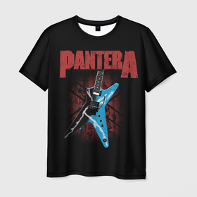 Мужская футболка 3D с принтом PANTERA (гитара) в Санкт-Петербурге, 100% полиэфир | прямой крой, круглый вырез горловины, длина до линии бедер | Тематика изображения на принте: hard rock | heavy metal | pantera | punks not dead | rock music | rocker | rocknroll | slayer | thrash metal | анархия | гитара | глэм метал | грув метал | металл | панк рок | пантера | рок музыка | рок н ролл | рокер | трэш метал | тяжелый рок