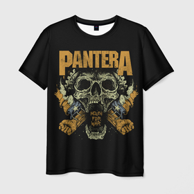 Мужская футболка 3D с принтом PANTERA (Mouth For War) в Санкт-Петербурге, 100% полиэфир | прямой крой, круглый вырез горловины, длина до линии бедер | anarchy | heavy metal | music | pantera | punks not dead | rock music | rocker | slayer | thrash metal | анархия | гитара | глэм метал | грув метал | металл | панк рок | пантера | рок музыка | рок н ролл | рокер | трэш метал | тяжелый рок